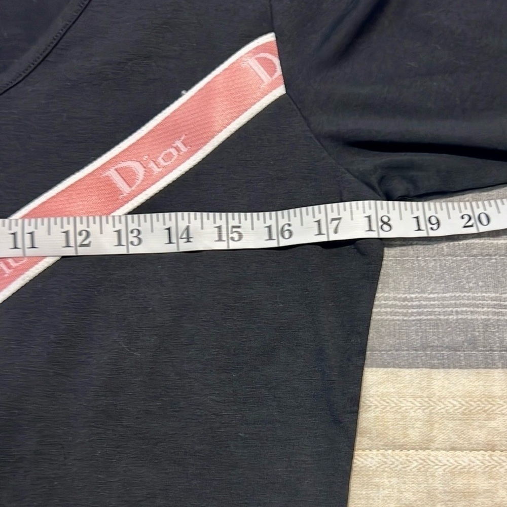 NWT,Christian Dior,Authentic Logo-Ribbon Athleisure Stretch-Knit Top Size 42 - Picture 8 of 12
